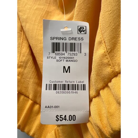 NWT‎ And Now This Women’s Whimsical Waist Cutout Spring Dress Size M Soft Yellow - Picture 5 of 5